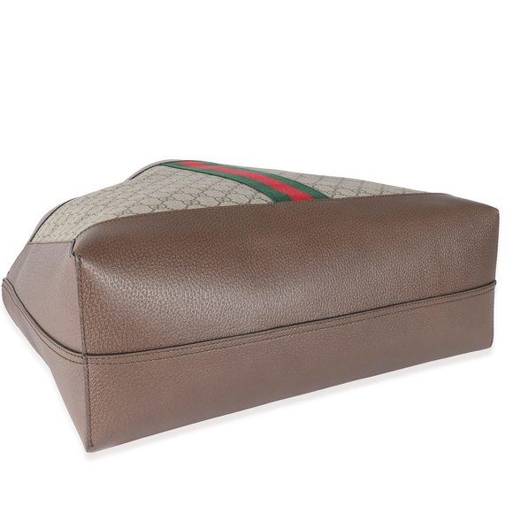 Gucci Beige GG Supreme Canvas Medium Soft Ophidia Tote - Picture 6 of 7